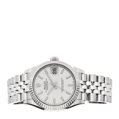 Rolex Stainless Steel 18K White Gold 31mm Oyster Perpetual Datejust Watch Silver 278274 2 of 5