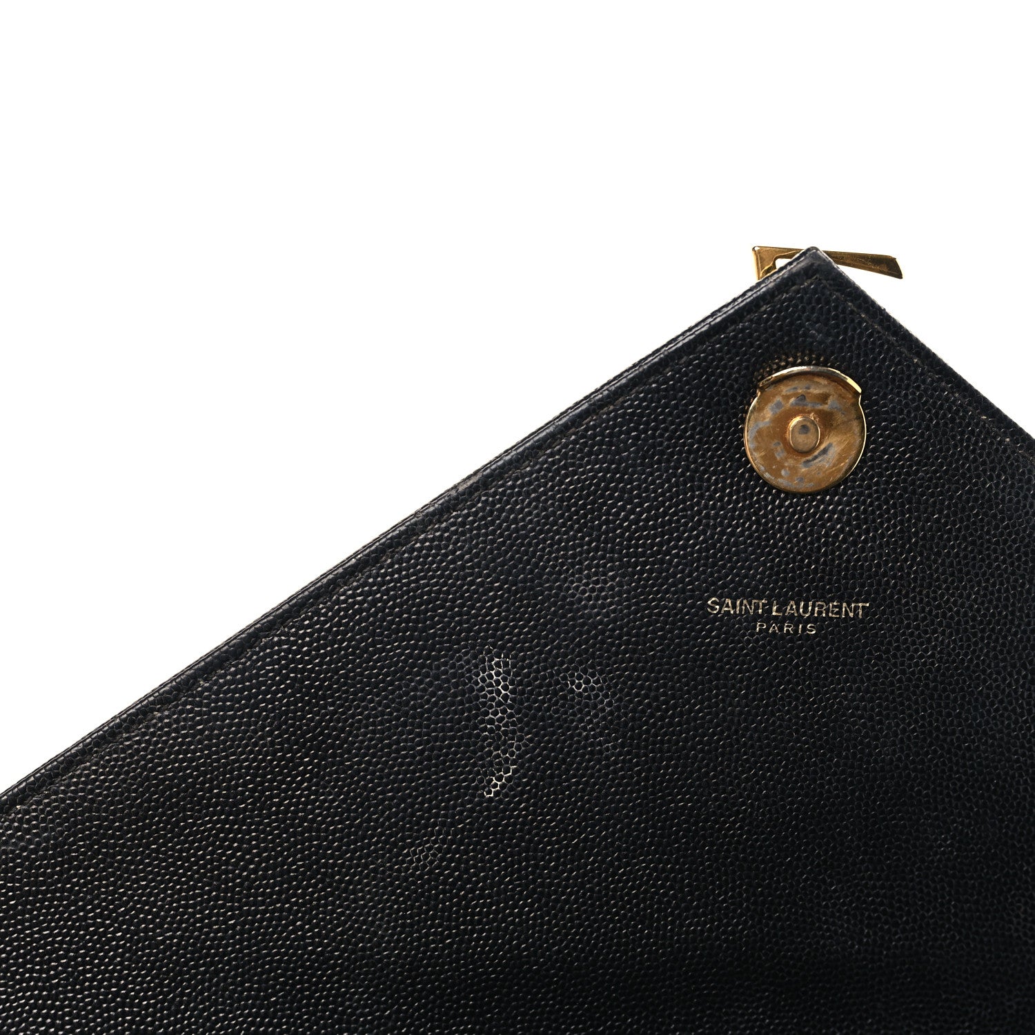 Saint Laurent Grain De Poudre Matelasse Chevron Large Monogram Satchel Black 9 of 10