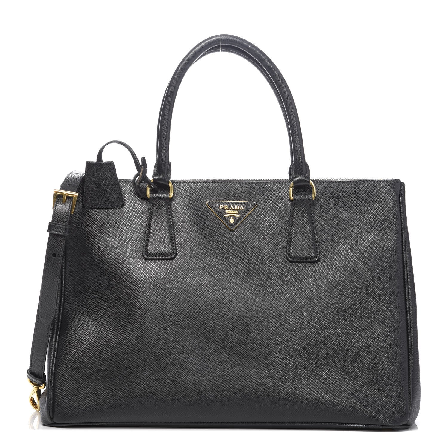 Prada Saffiano Medium Galleria Double Zip Tote Black 1 of 17