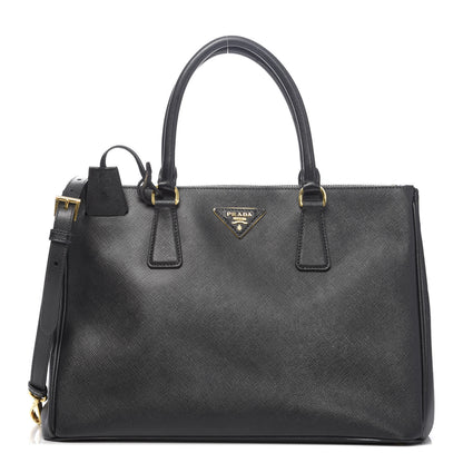 Prada Saffiano Medium Galleria Double Zip Tote Black 1 of 17