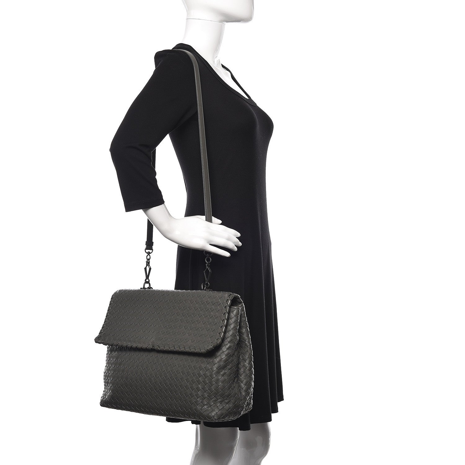 Bottega Veneta Nappa Intrecciato Large Olimpia Bag Light Grey 2 of 10