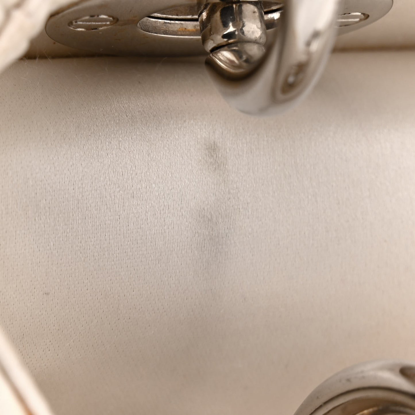 Satin Beaded Floral Embroidered Mini Lady Dior White Multicolor