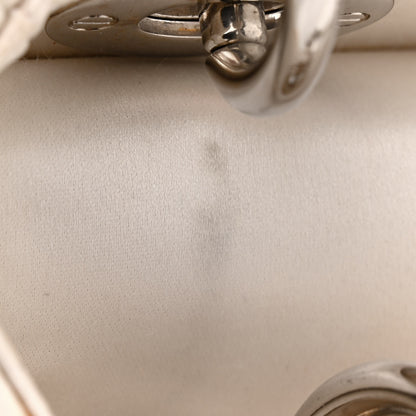 Christian Dior Satin Beaded Floral Embroidered Mini Lady Dior White Multicolor 19 of 19