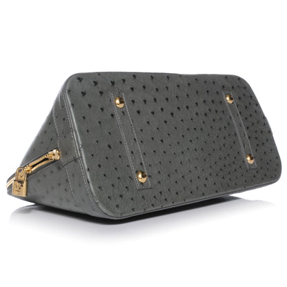 Louis Vuitton Ostrich Alma MM Gris 4 of 7