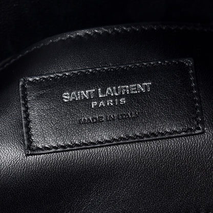 Saint Laurent Sheepskin Matelasse Chevron Monogram Large College Satchel Black 7 of 7