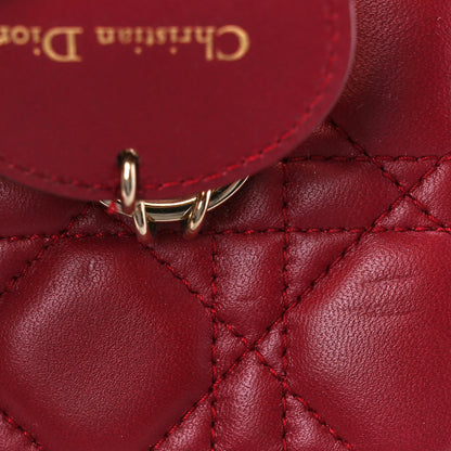 Christian Dior Lambskin Cannage Small Lucky Badges My Lady Dior Red 12 of 14