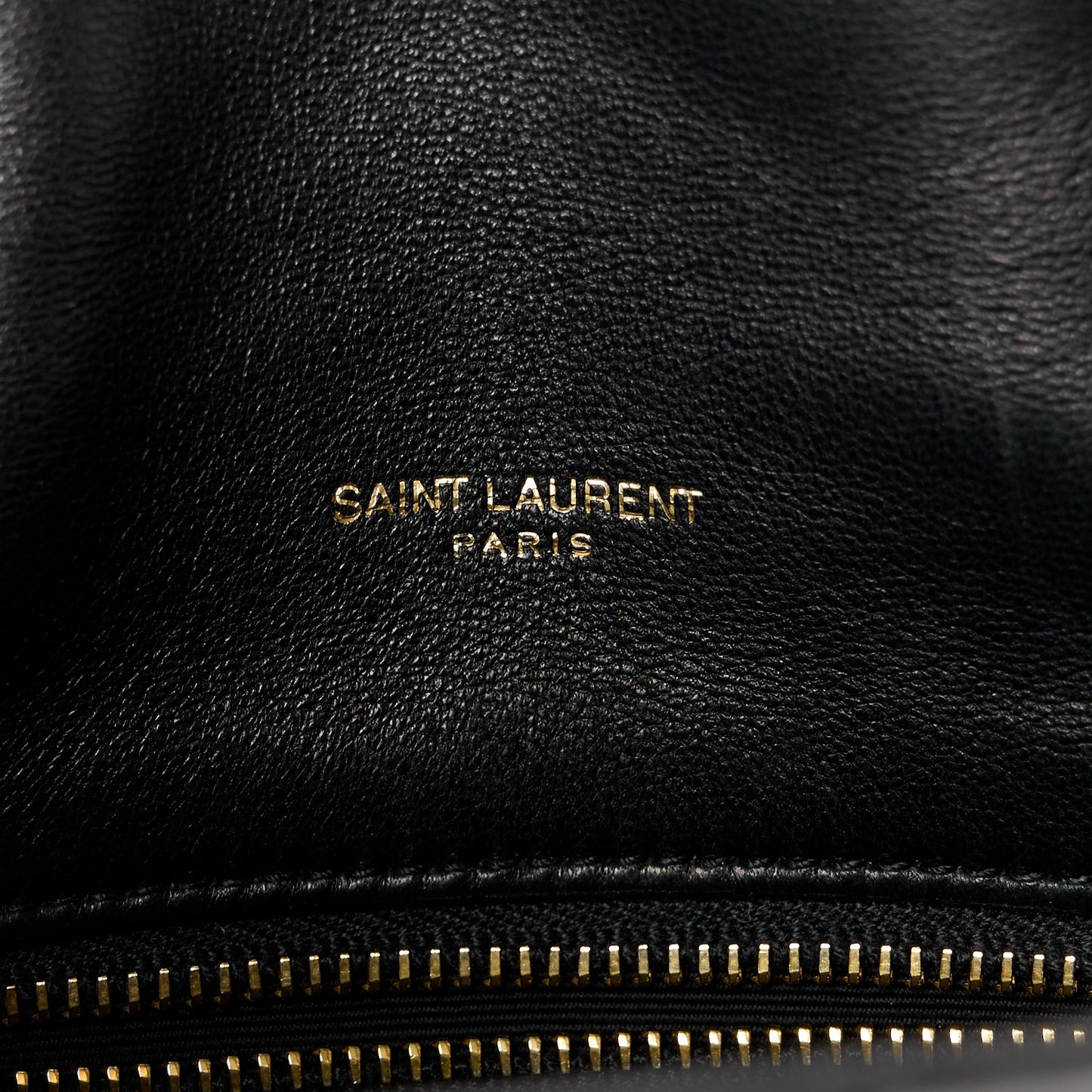 Lambskin Quilted Toy Loulou Puffer Monogram Chain Satchel Black