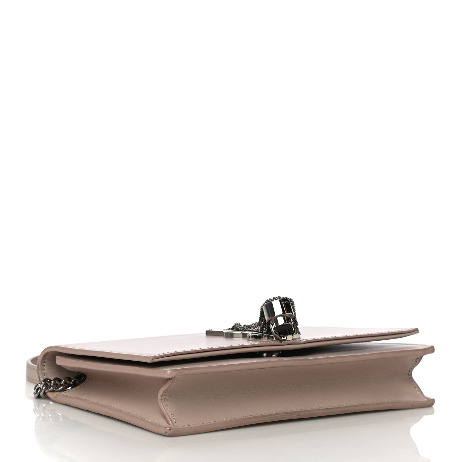 Saint Laurent Smooth Calfskin Classic Monogram Kate Tassel Chain Wallet Nude Powder 4 of 21