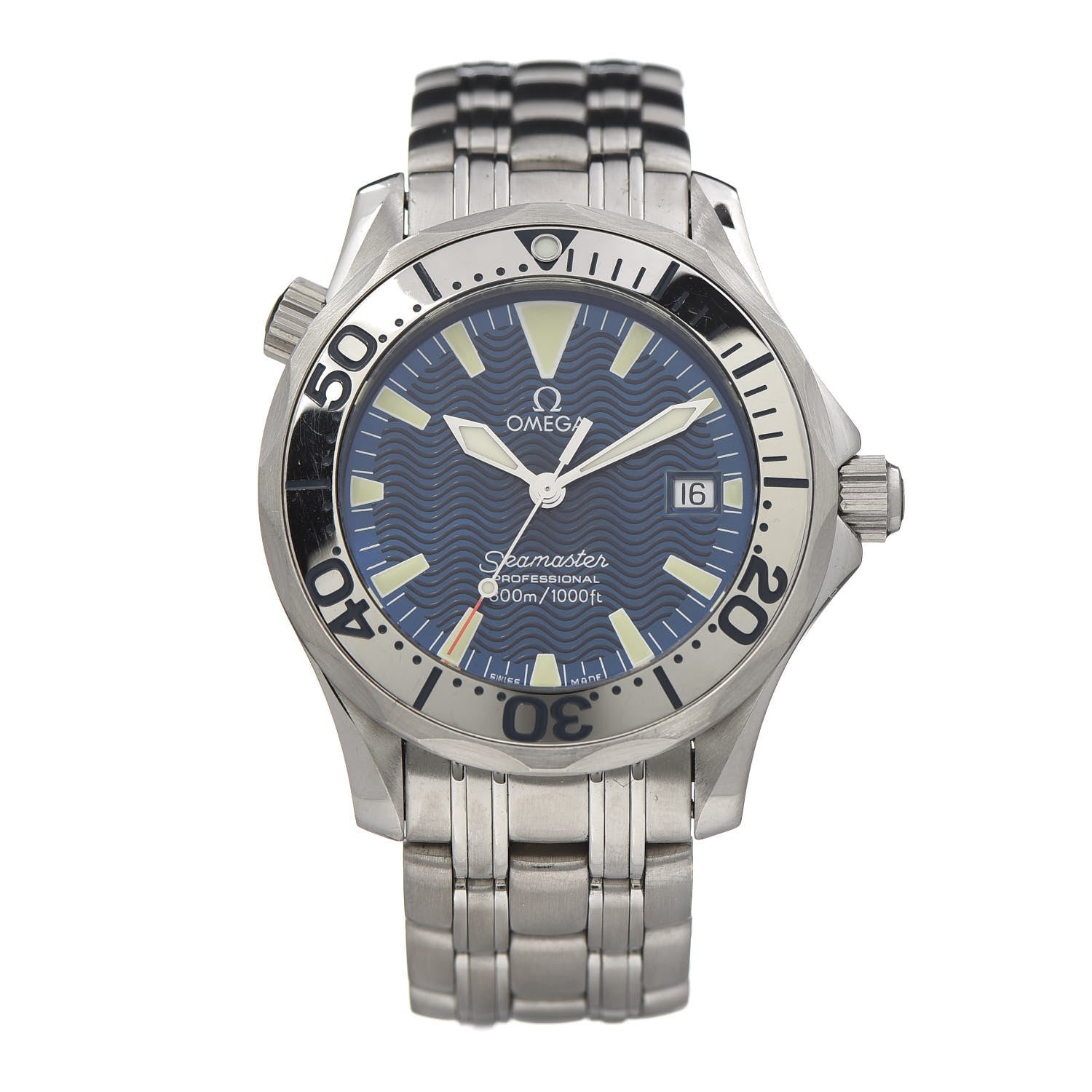Omega Stainless Steel 36mm Seamaster Professional Quartz Watch Blue 2263.80 1 of 6