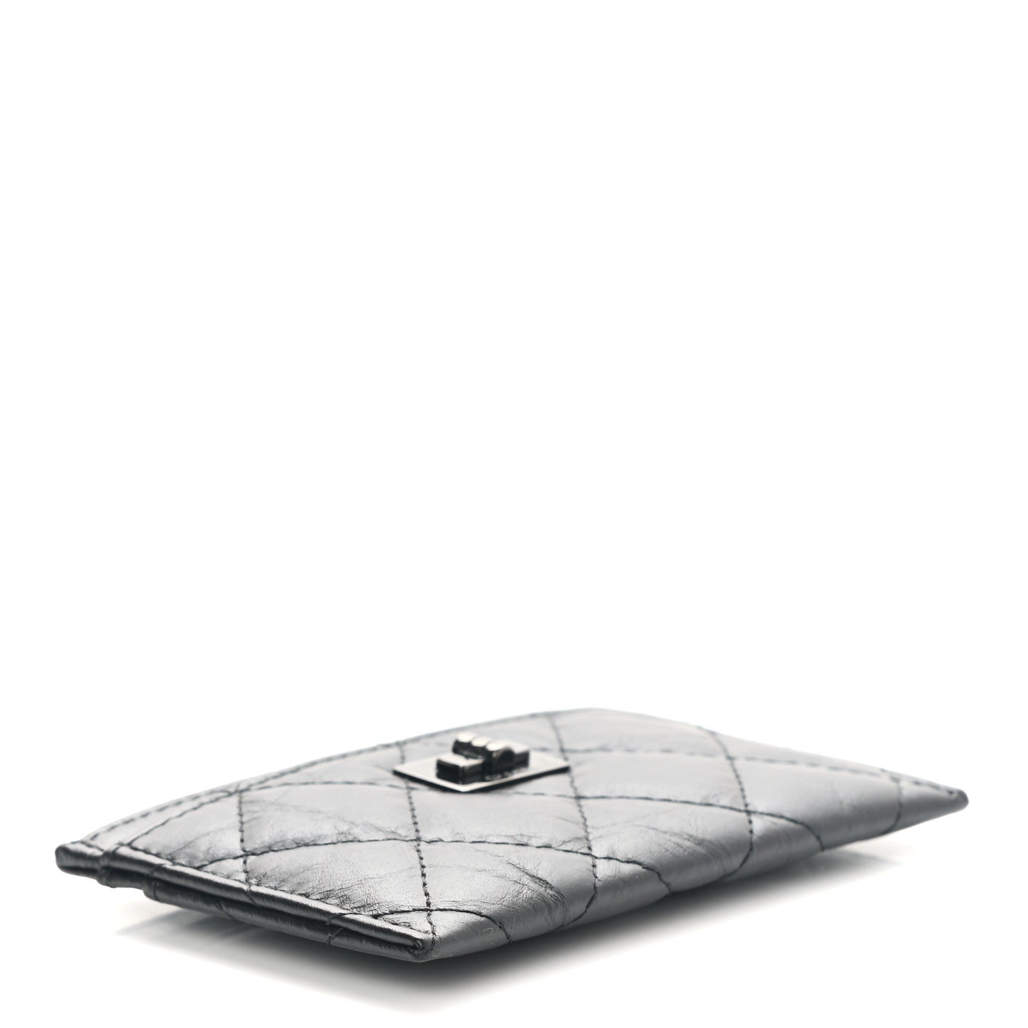 Chanel Aged Calfskin Quilted Reissue Card Holder So Black 4 of 9