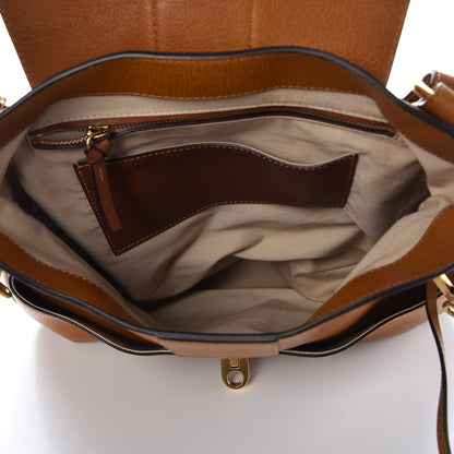 Chloe Grained Lambskin Medium Lexa Shoulder Bag Mustard Brown 6 of 16