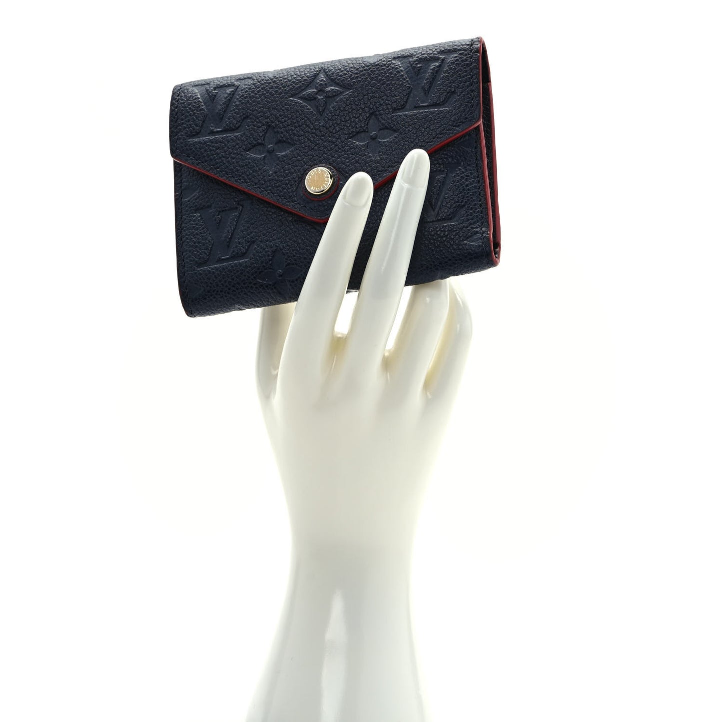 Empreinte Victorine Wallet Marine Rouge