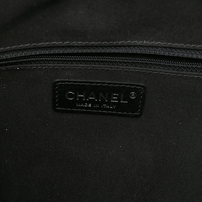 Chanel Aged Calfskin Chevron Medium Soft Bowling Bag Black 6 of 9