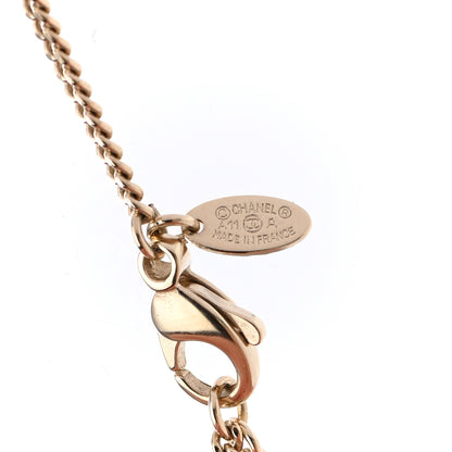 Chanel Pearl Crystal CC Bead Necklace Gold 7 of 8