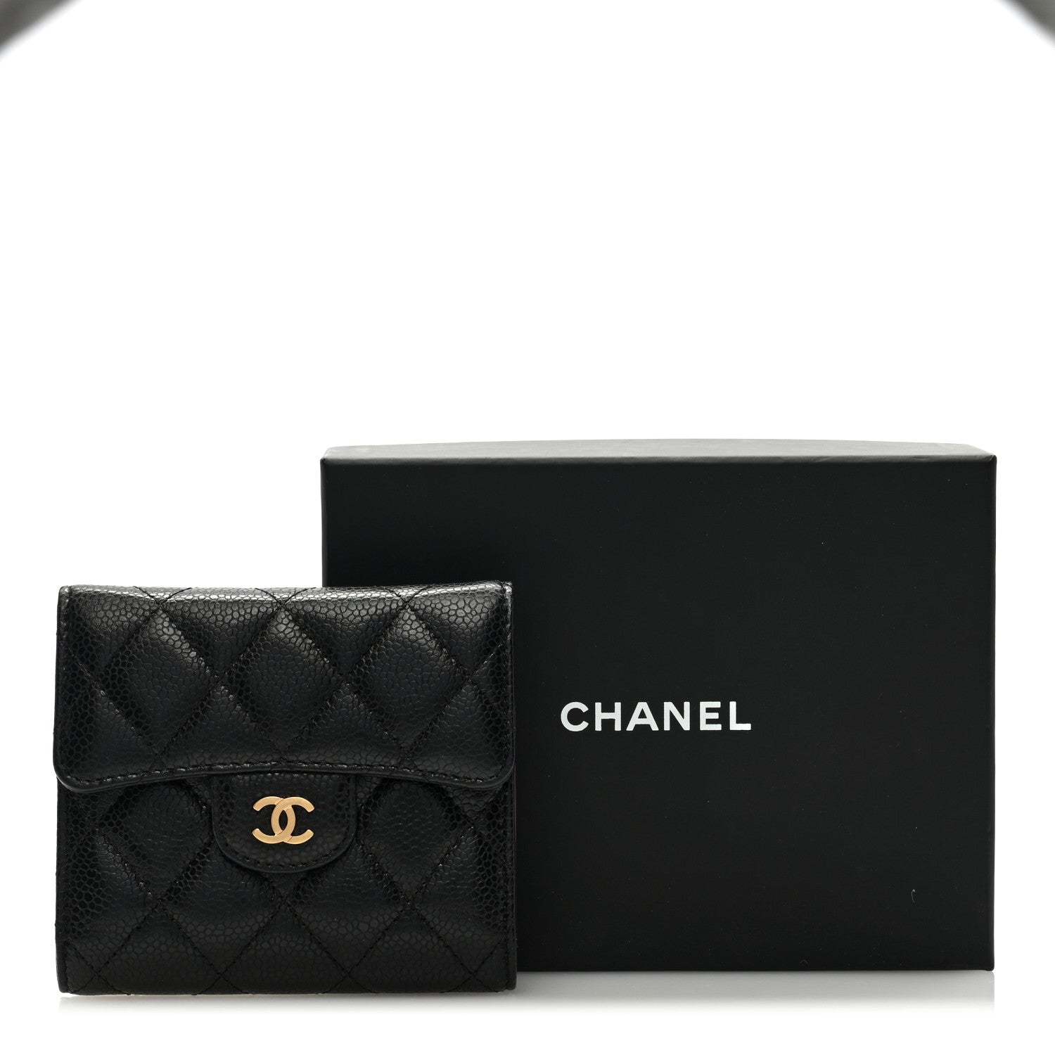 Chanel Caviar Quilted Compact Flap Wallet Black 8 of 8