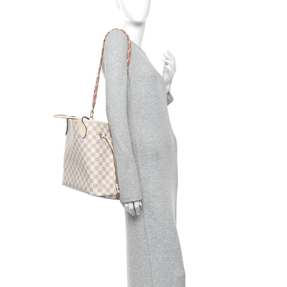 Louis Vuitton Damier Azur Braided Neverfull MM Pink 2 of 11