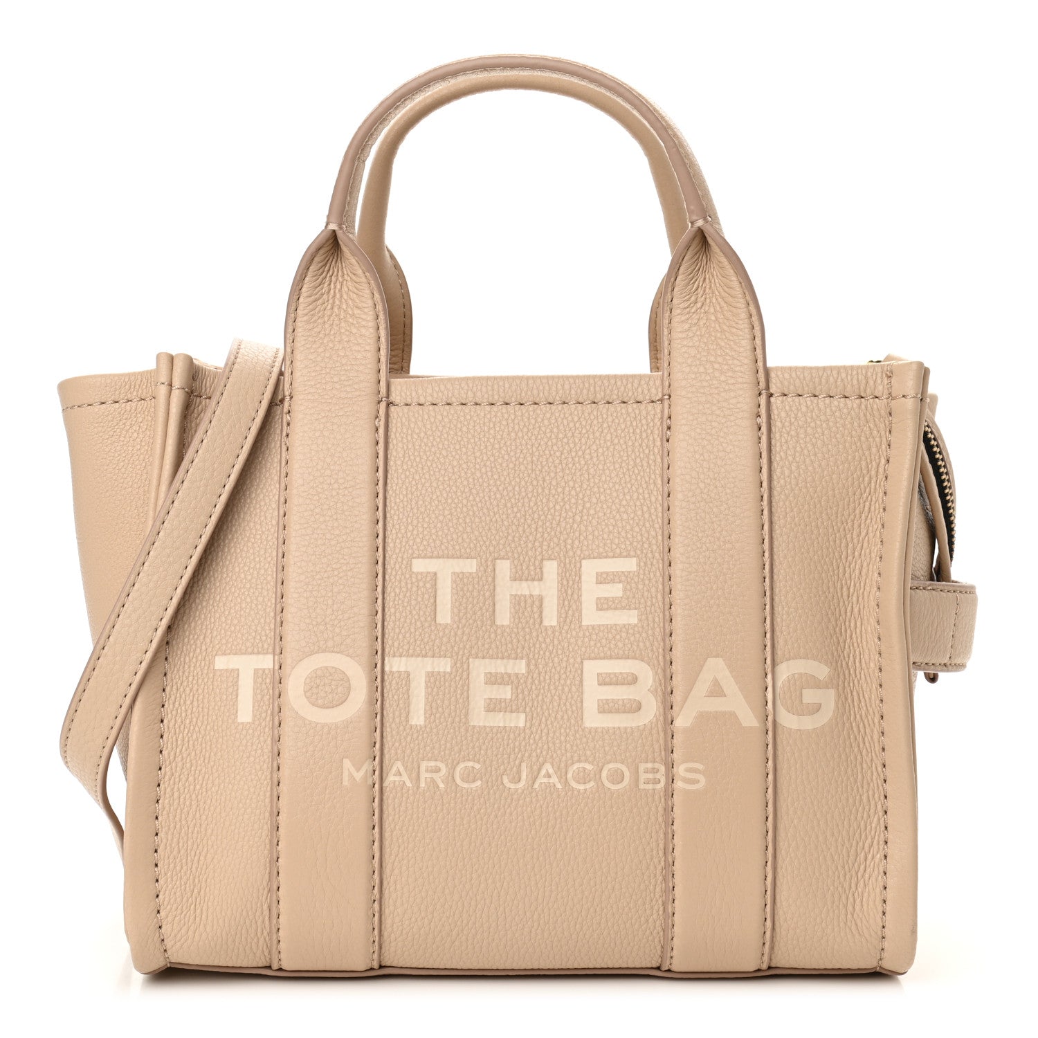 Marc Jacobs Grained Calfskin Small The Tote Bag Twine 1 of 10