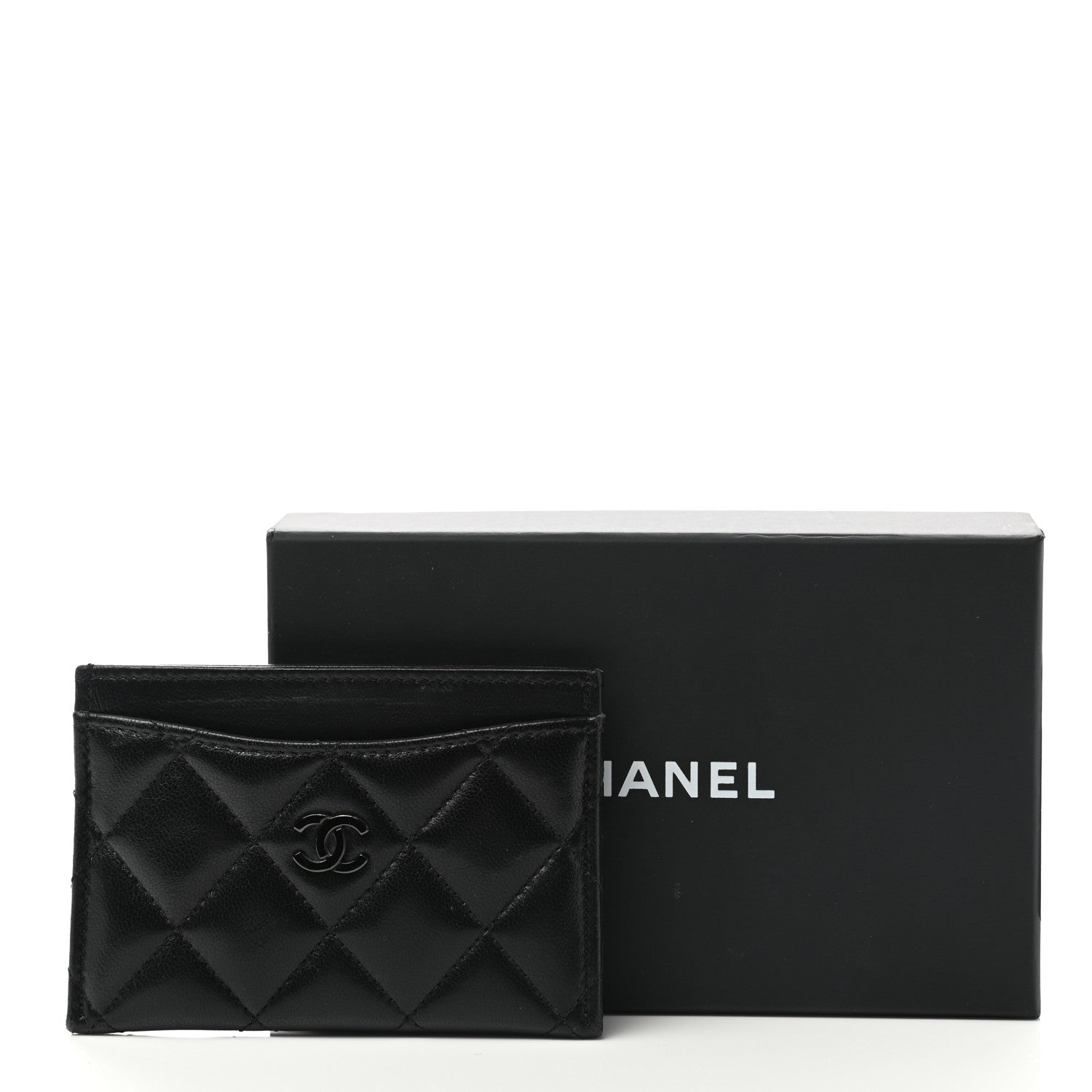 Chanel Lambskin Quilted Card Holder So Black 9 of 9