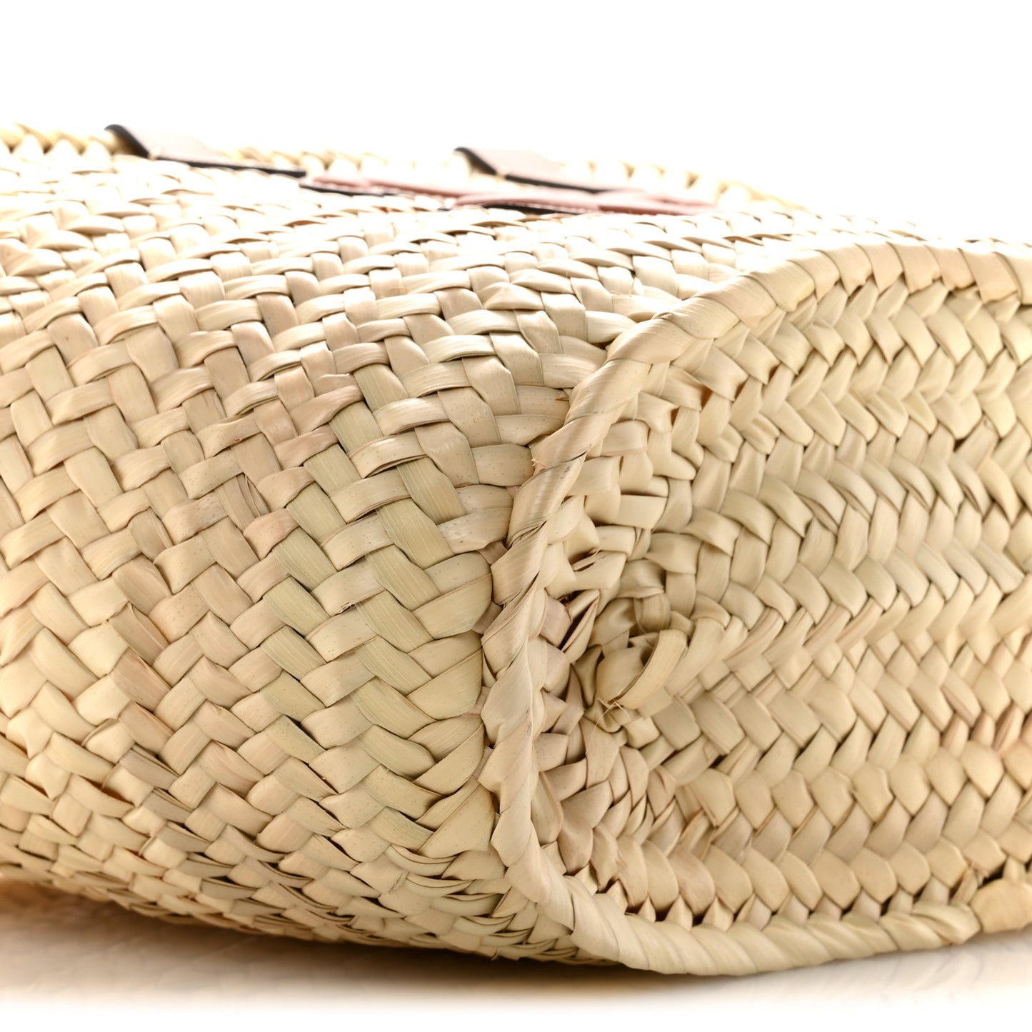 Palm Leaf Calfskin Triomphe Teen Panier Tan