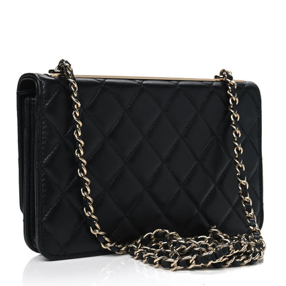 Chanel Lambskin Quilted Trendy CC Wallet On Chain WOC Black 2 of 4