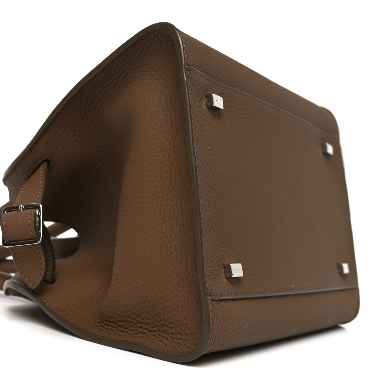 The Row Grained Calfskin Soft Margaux 10 Bag Dark Taupe 8 of 9