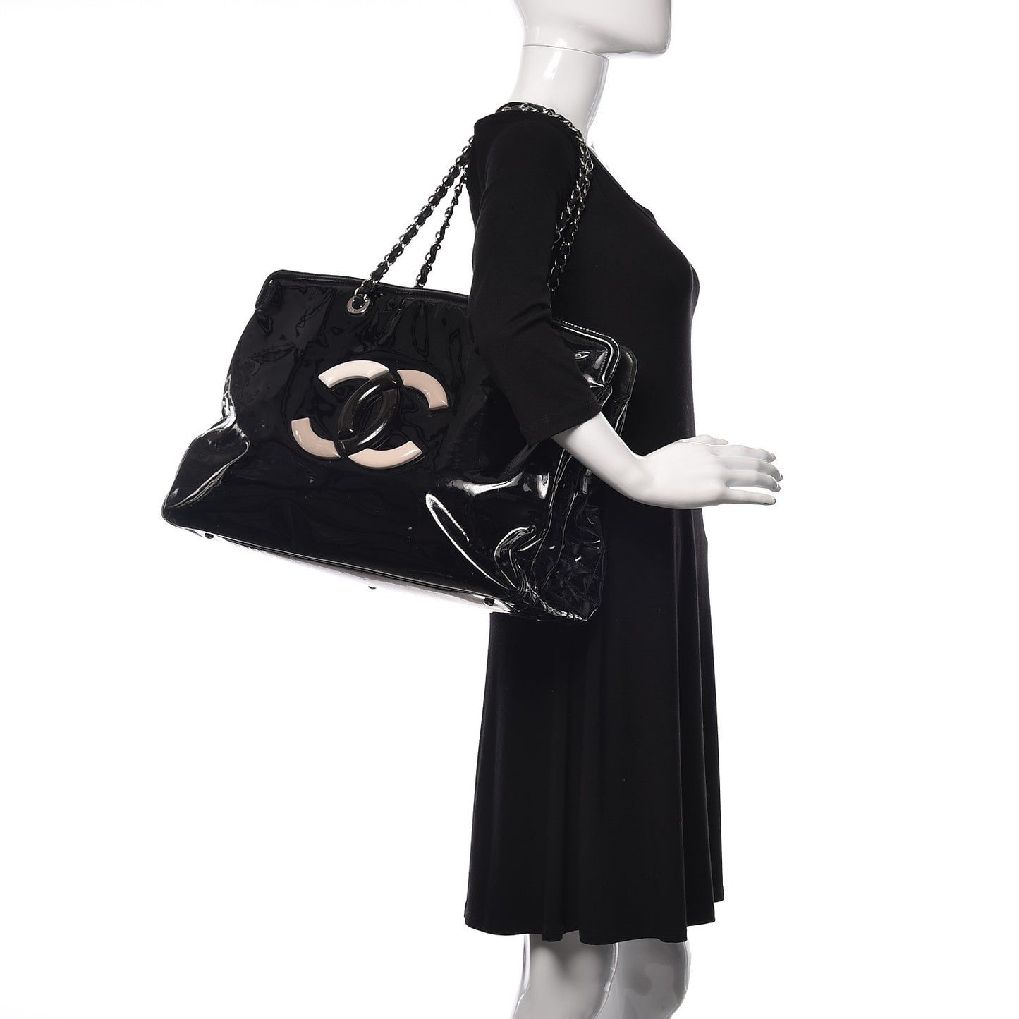 Vinyl XL Lipstick Tote Black