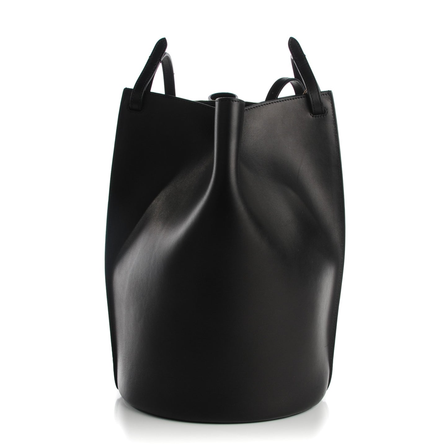 Smooth Calfskin Medium Pinched Bag Black