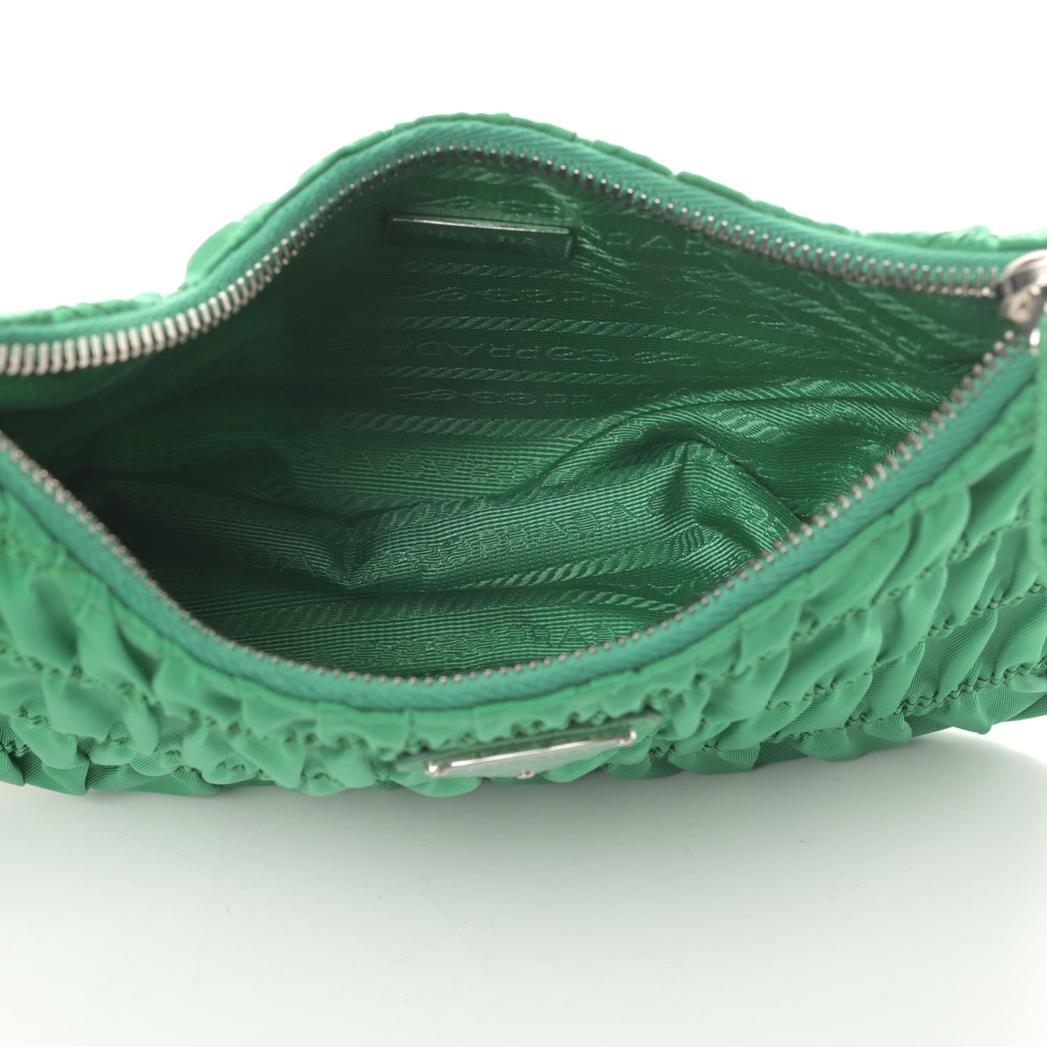 Prada Tessuto Nylon Gaufre Shoulder Bag Menta 5 of 11