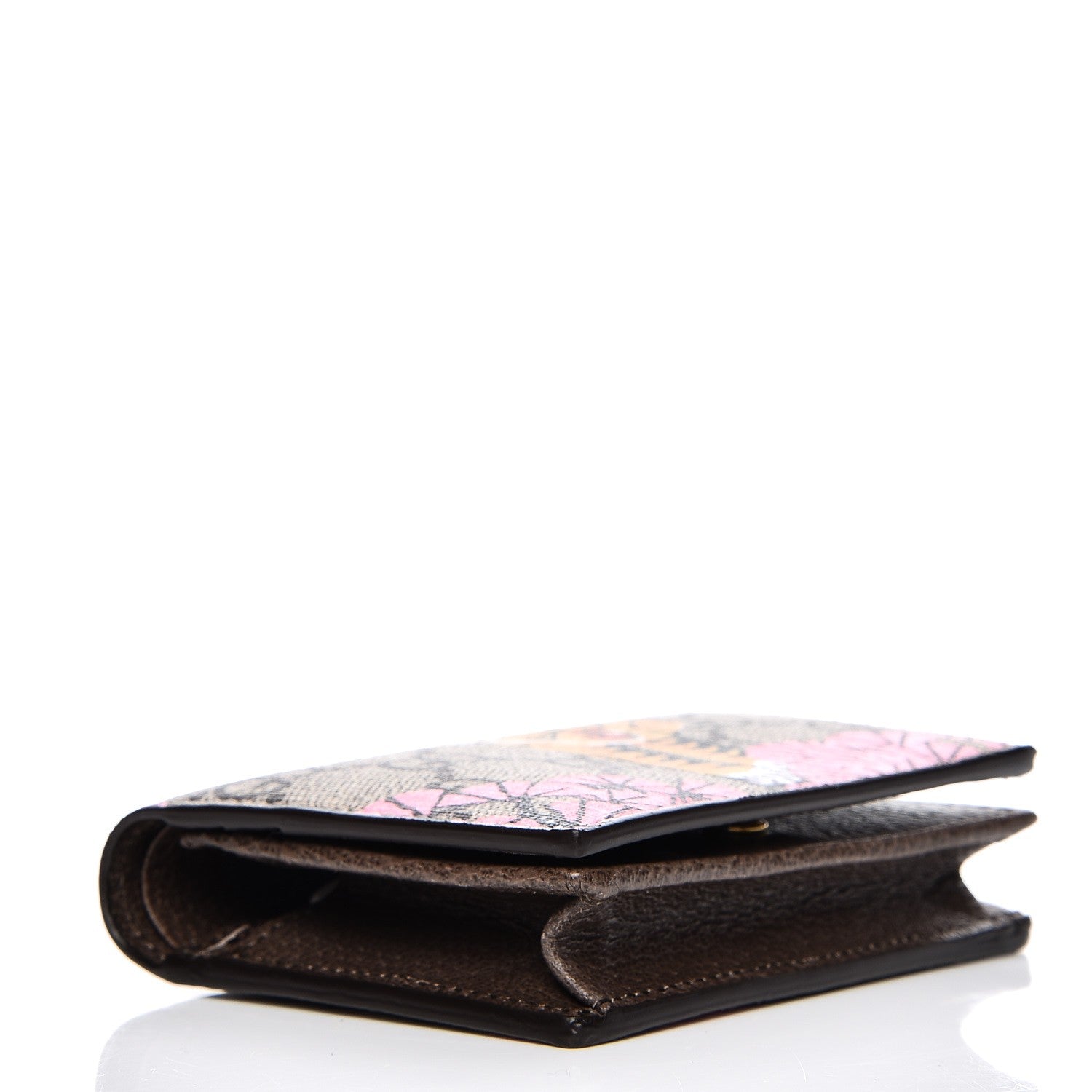 Gucci GG Supreme Monogram Bengal Card Case Beige Pink 4 of 7