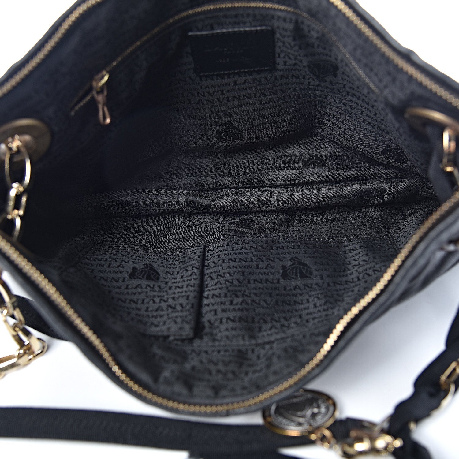 Lanvin Lambskin Quilted Medium Amalia Shoulder Bag Black 5 of 9