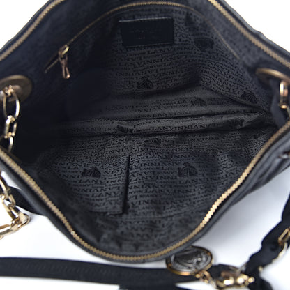 Lanvin Lambskin Quilted Medium Amalia Shoulder Bag Black 5 of 9