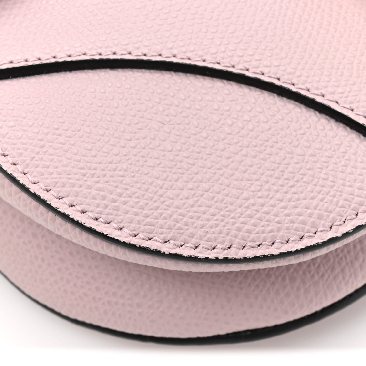 Christian Dior Grained Calfskin Mini Saddle Bag Light Pink 11 of 14
