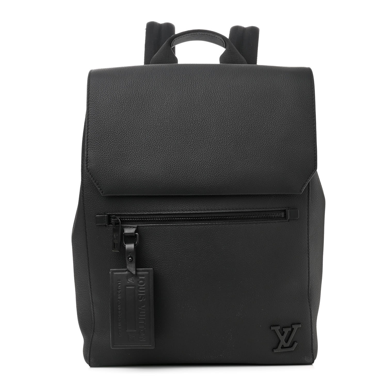 Louis Vuitton Calfskin Aerogram Fastline Backpack Black 1 of 9