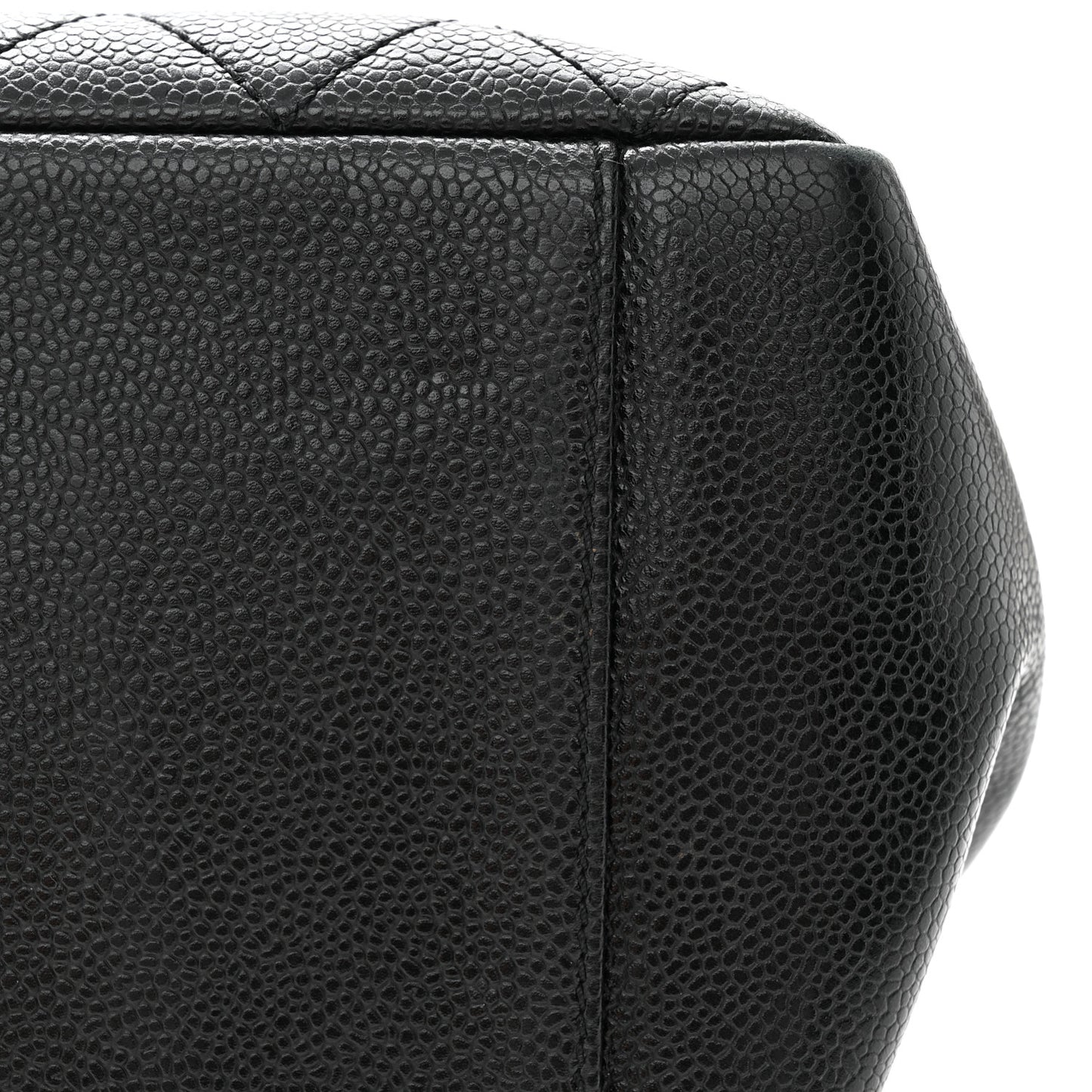 Caviar Quilted Grand Shopping Tote GST Black