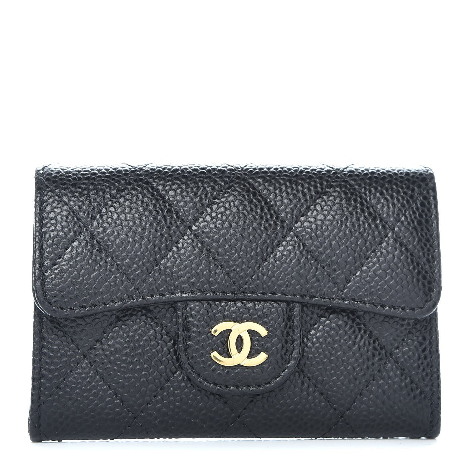 Chanel Caviar Quilted Flap Card Holder Black 1 of 9
