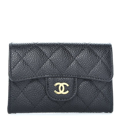 Chanel Caviar Quilted Flap Card Holder Black 1 of 9