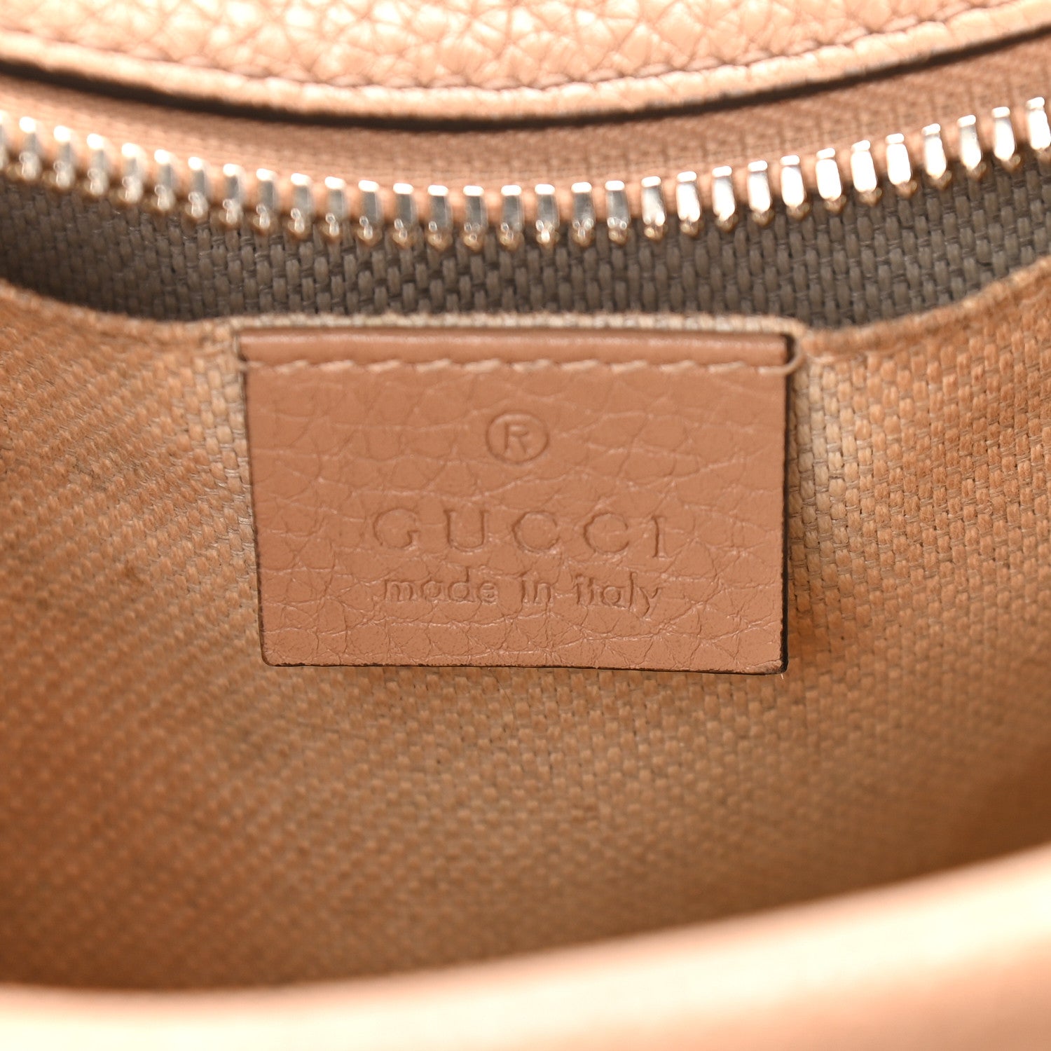 Gucci Pebbled Calfskin Small Soho Disco Bag Camelia 6 of 12