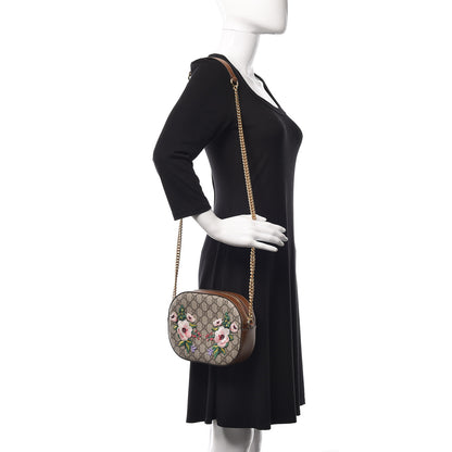 Gucci GG Supreme Monogram Floral Garden Embroidered Mini Chain Shoulder Bag Beige Tuscany 2 of 10