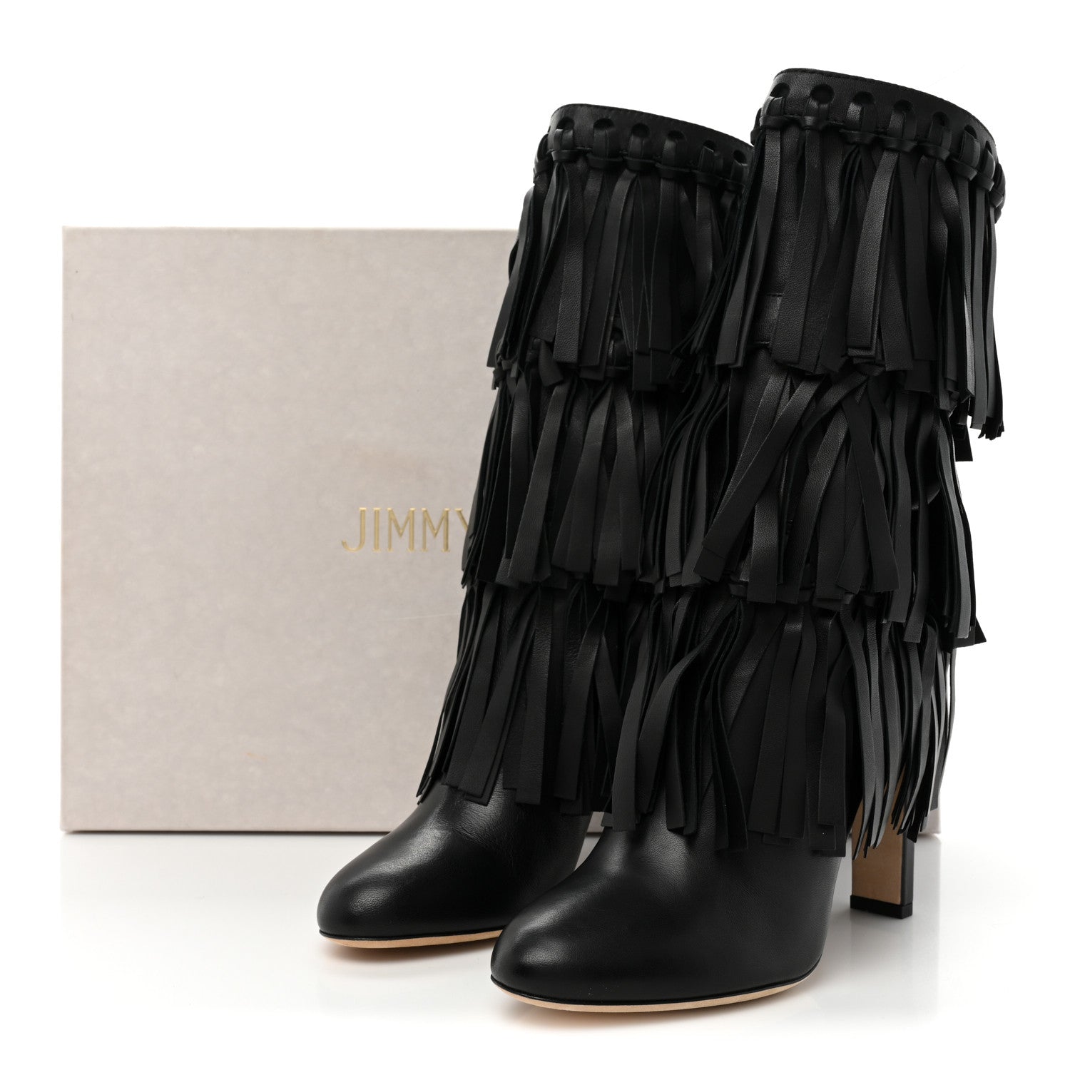 Jimmy Choo Nappa Mystery 100 Boots 38.5 Black 10 of 10