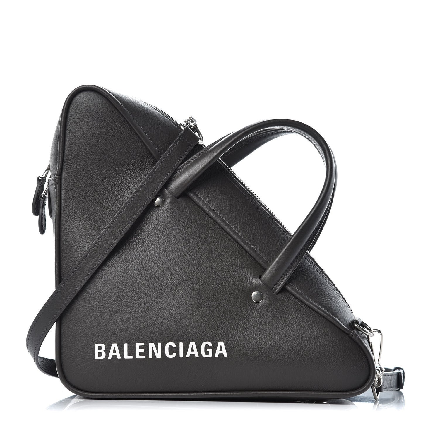 Calfskin S Triangle Duffle Grey
