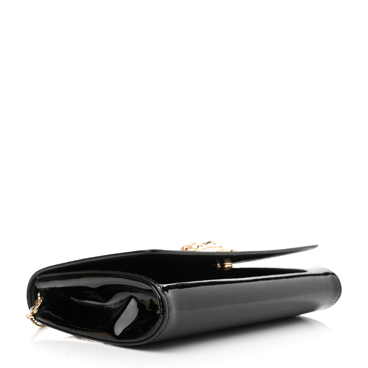Versace Patent Palazzo Medusa Chain Evening Bag Black 4 of 12