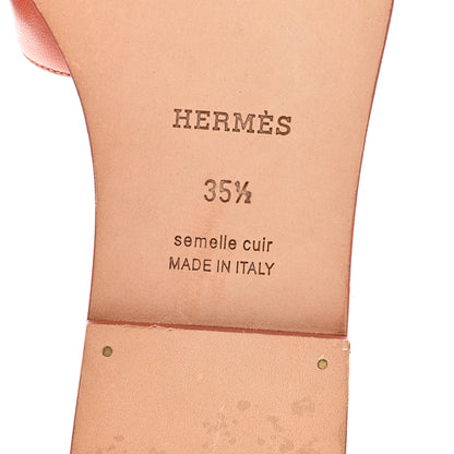 Hermes Goatskin Oran Sandals 35.5 Rouge Blush 7 of 9