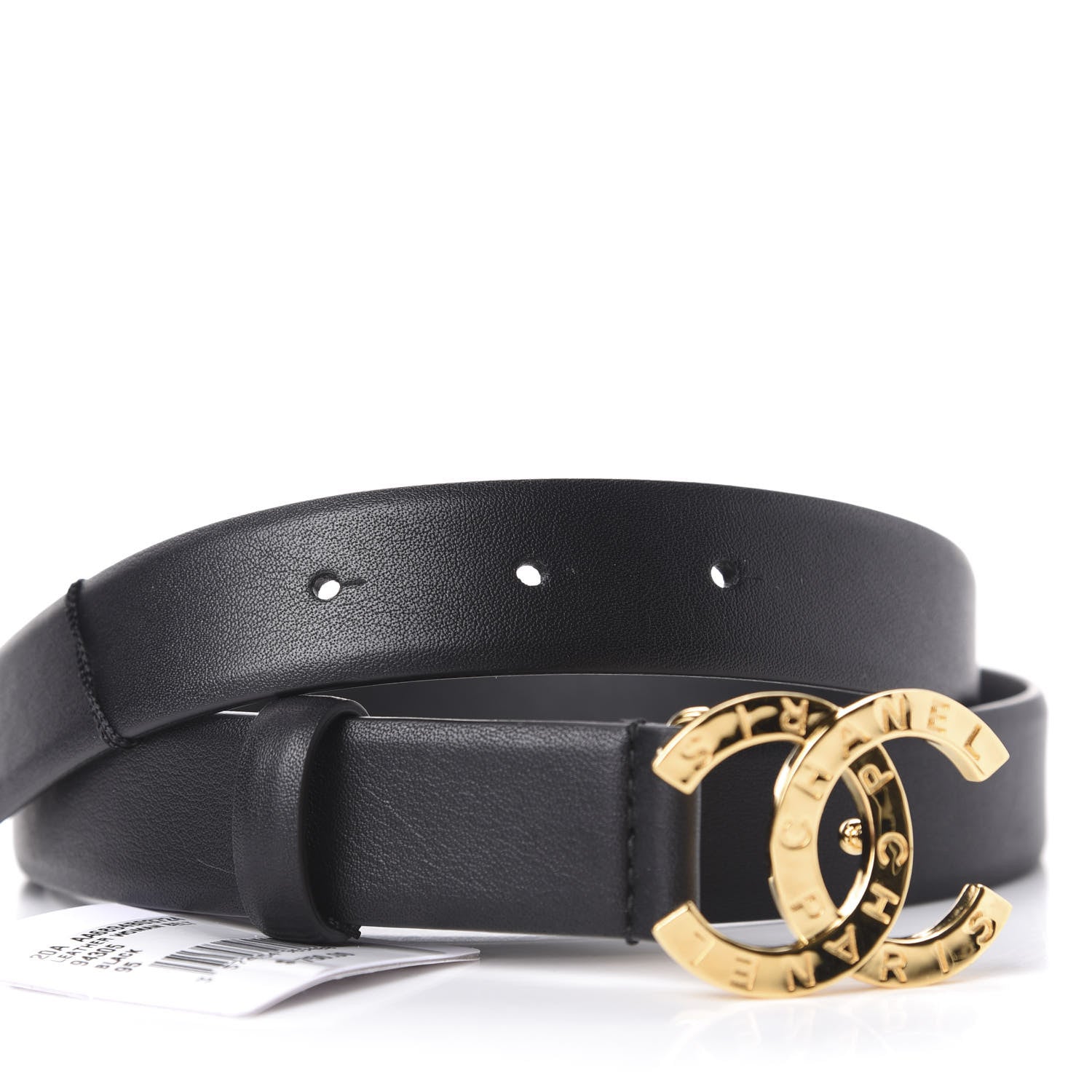 Chanel Calfskin Paris CC Belt 95 38 Black 4 of 5