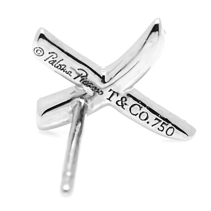 Tiffany 18K White Gold Diamond Paloma Picasso X Earrings 4 of 4