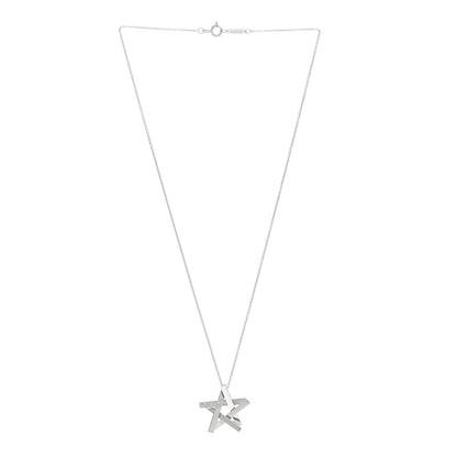 Tiffany 18K White Gold Diamond Frank Gehry Axis Star Pendant Necklace 3 of 5