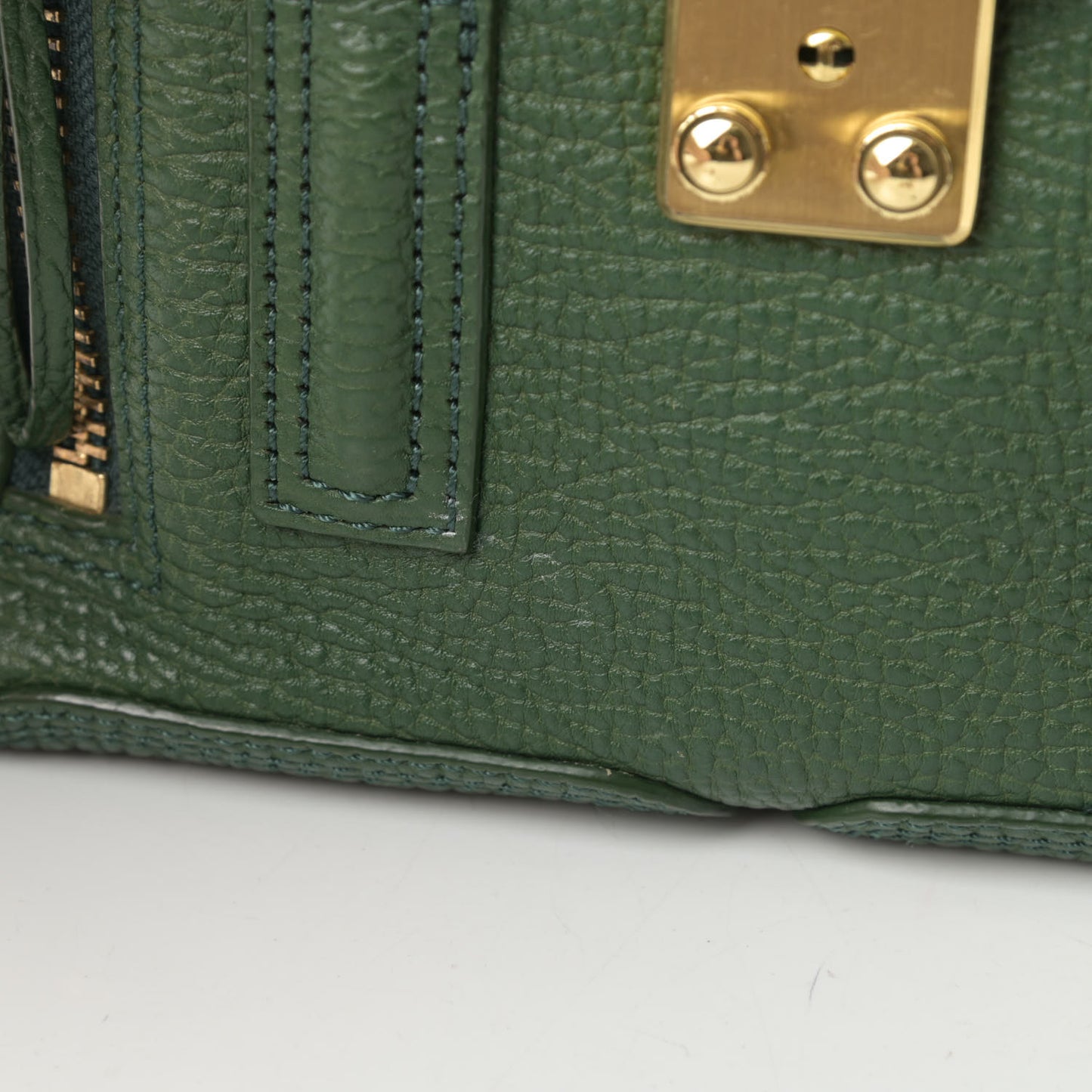 Textured Calfskin Mini Pashli Satchel Jade
