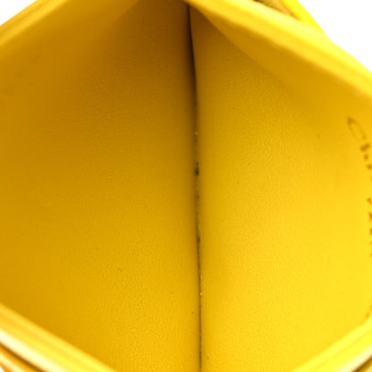 Christian Dior Supple Calfskin Cannage Caro Five-Slot Card Holder Yellow 5 of 7