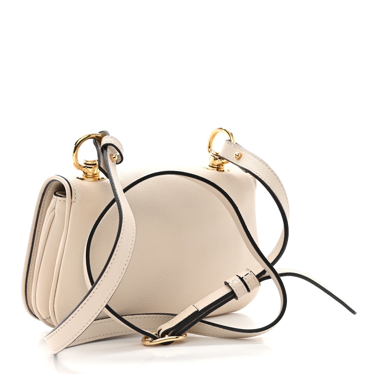 Gucci Roxy Calfskin Web Mini Blondie Shoulder Bag White 3 of 12