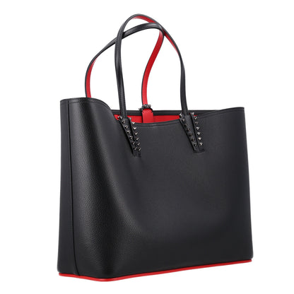 Christian Louboutin Calfskin Spikes East West Cabata Tote Black 4 of 11