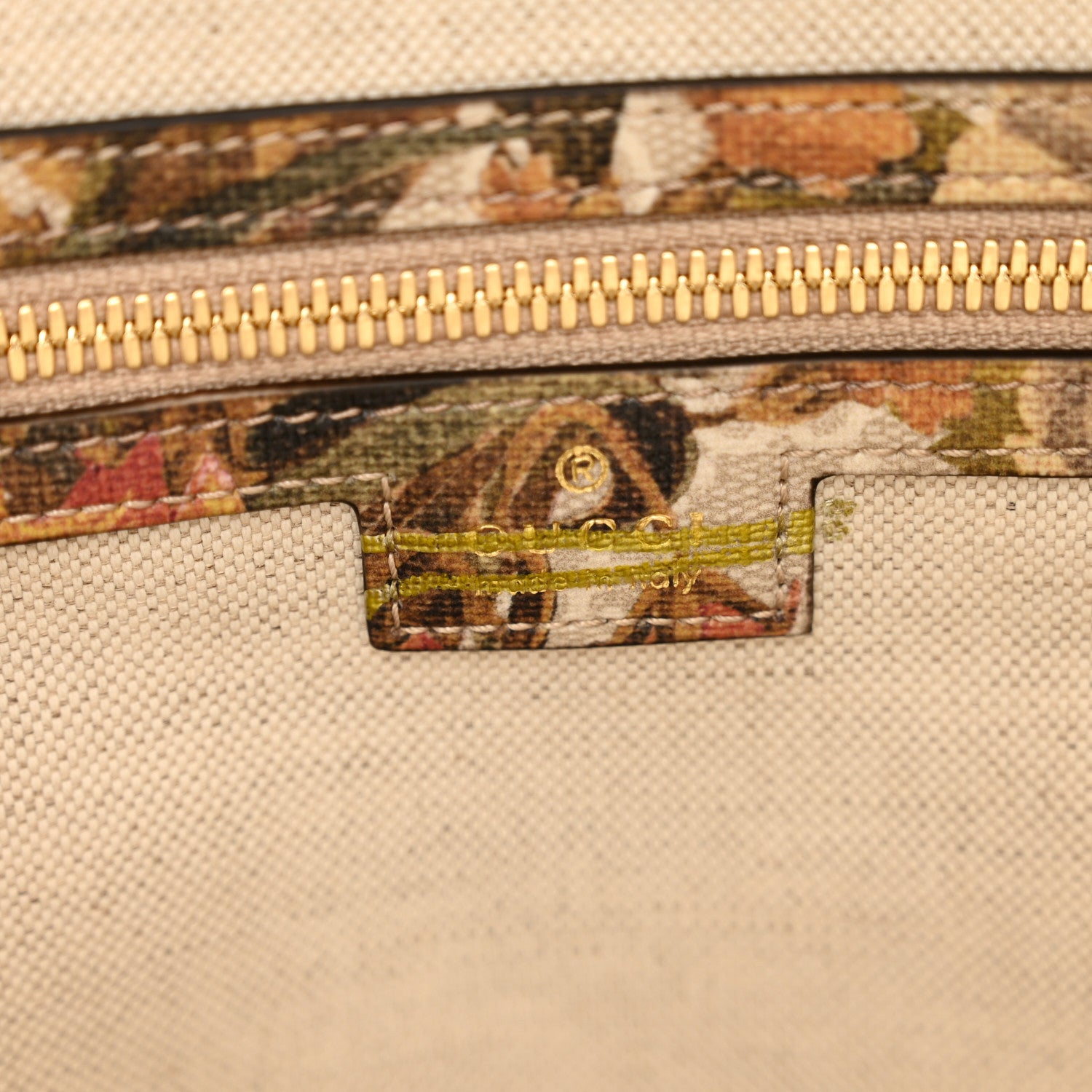 Gucci GG Supreme Monogram Ophidia Flora Print Large Duffle Bag Beige Blue Multicolor 7 of 12